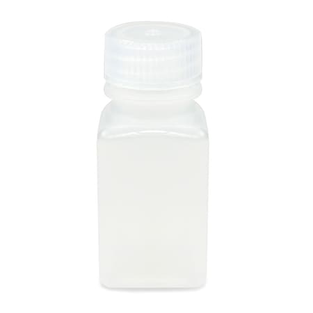 Globe Scientific Diamond RealSeal Bottle, Wide Mouth, Square, PP with PP Closure, 60mL, 12PK 7160060